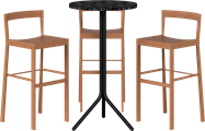 Baxter Poseidon Bar Table Package - 3 Stools